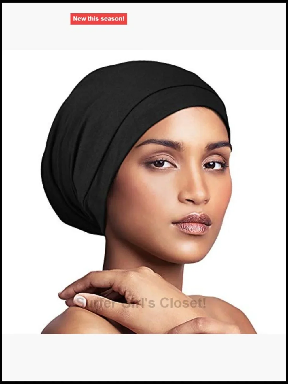 Satin Lined Slouchy Beanie Cap with Elastic Band for Women